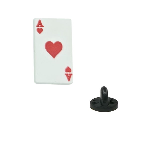 Ace of Hearts Apparel Pin Badge Pin Lapel Pin Original Artwork Casino Poker Blackjack Gin Rummy Spades Hearts Diamonds Clubs Dealer Baccarat