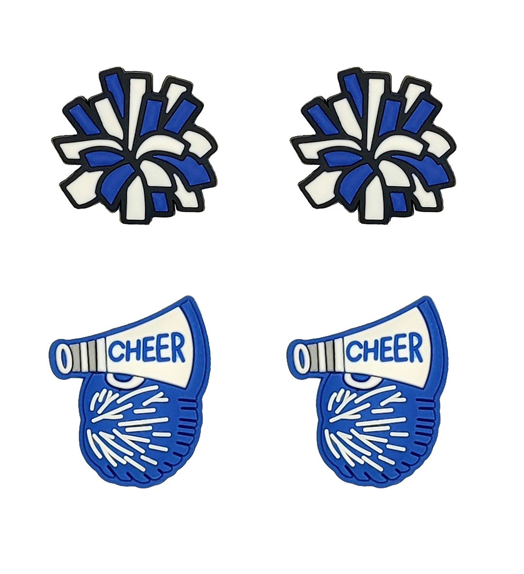 Cheerleader Shoe Charms Handmade Set of 4 for Clogs Mules Shoes