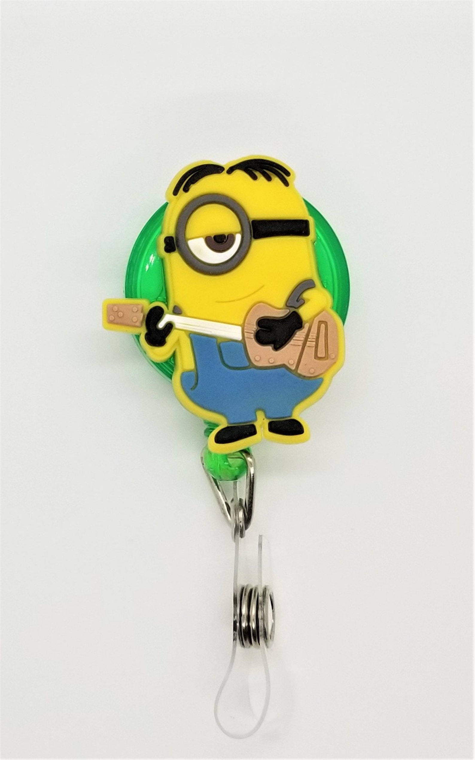 Minion Badge Reel Retractable Handmade ID Holder Etsy