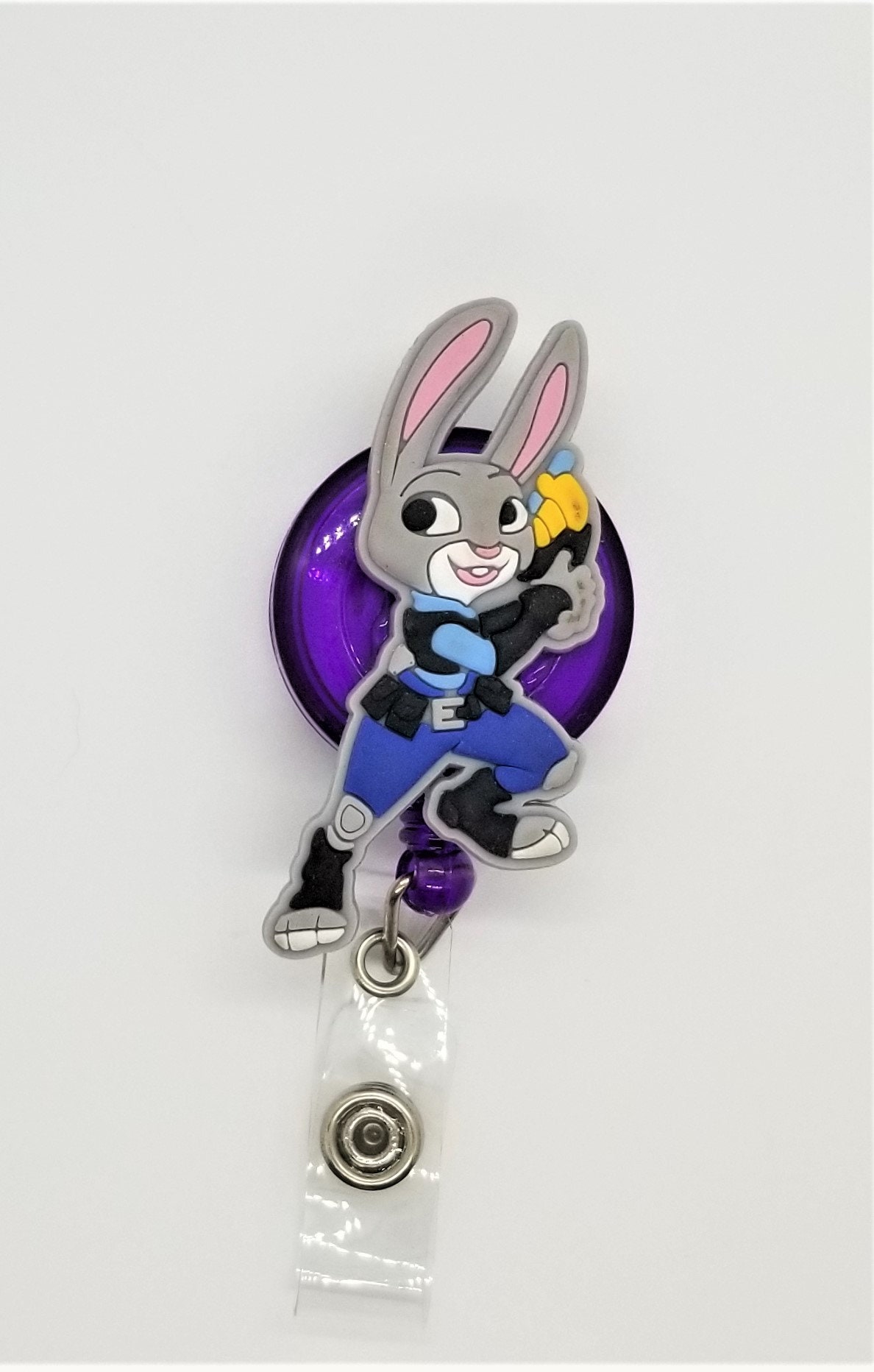 Judy Hopps Badge Reel Retractable Handmade ID Holder | Etsy