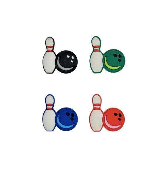 Bowling Ball Pin Shoe Charms Set of 2 Four Colors Etsy