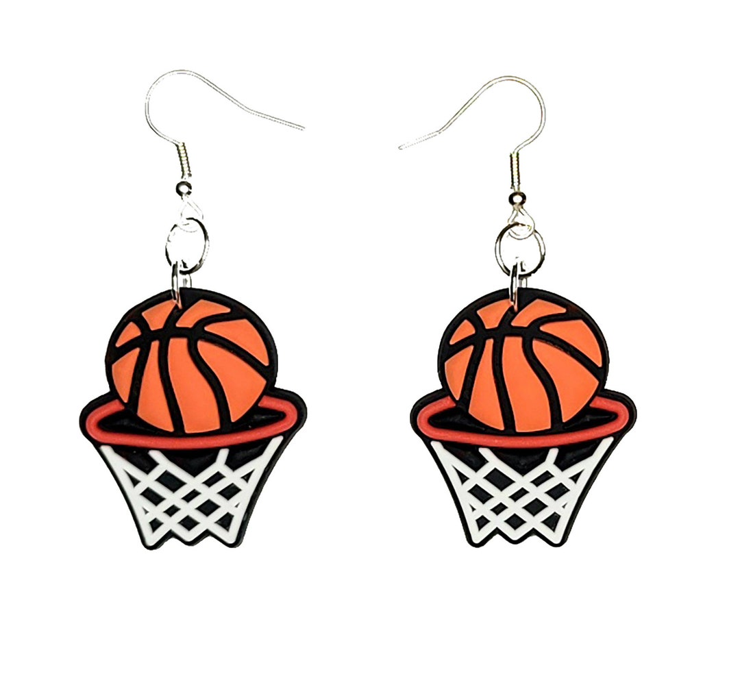 Basketball Earrings Generic Handmade Hypoallergenic Etsy UK