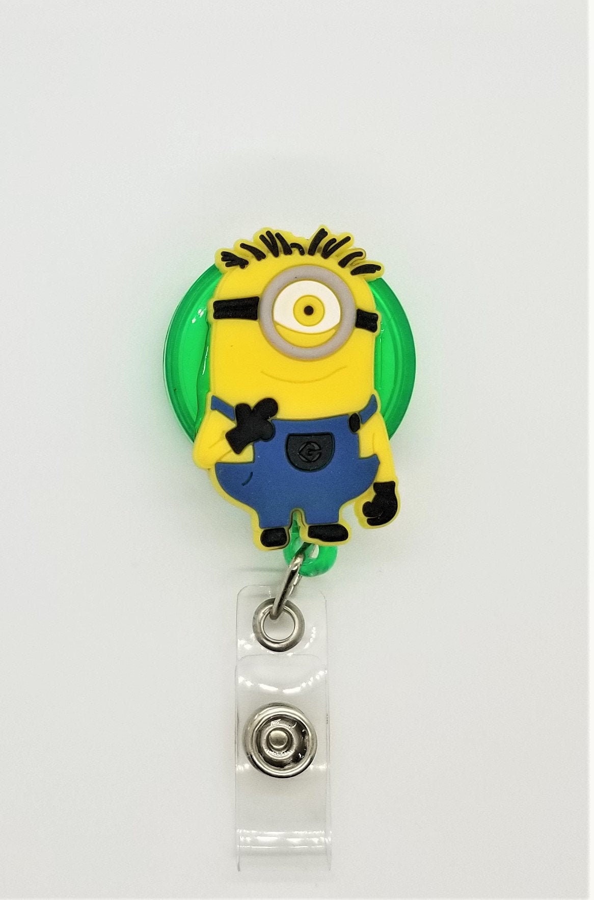 Minion Badge Reel Retractable Handmade ID Holder Etsy