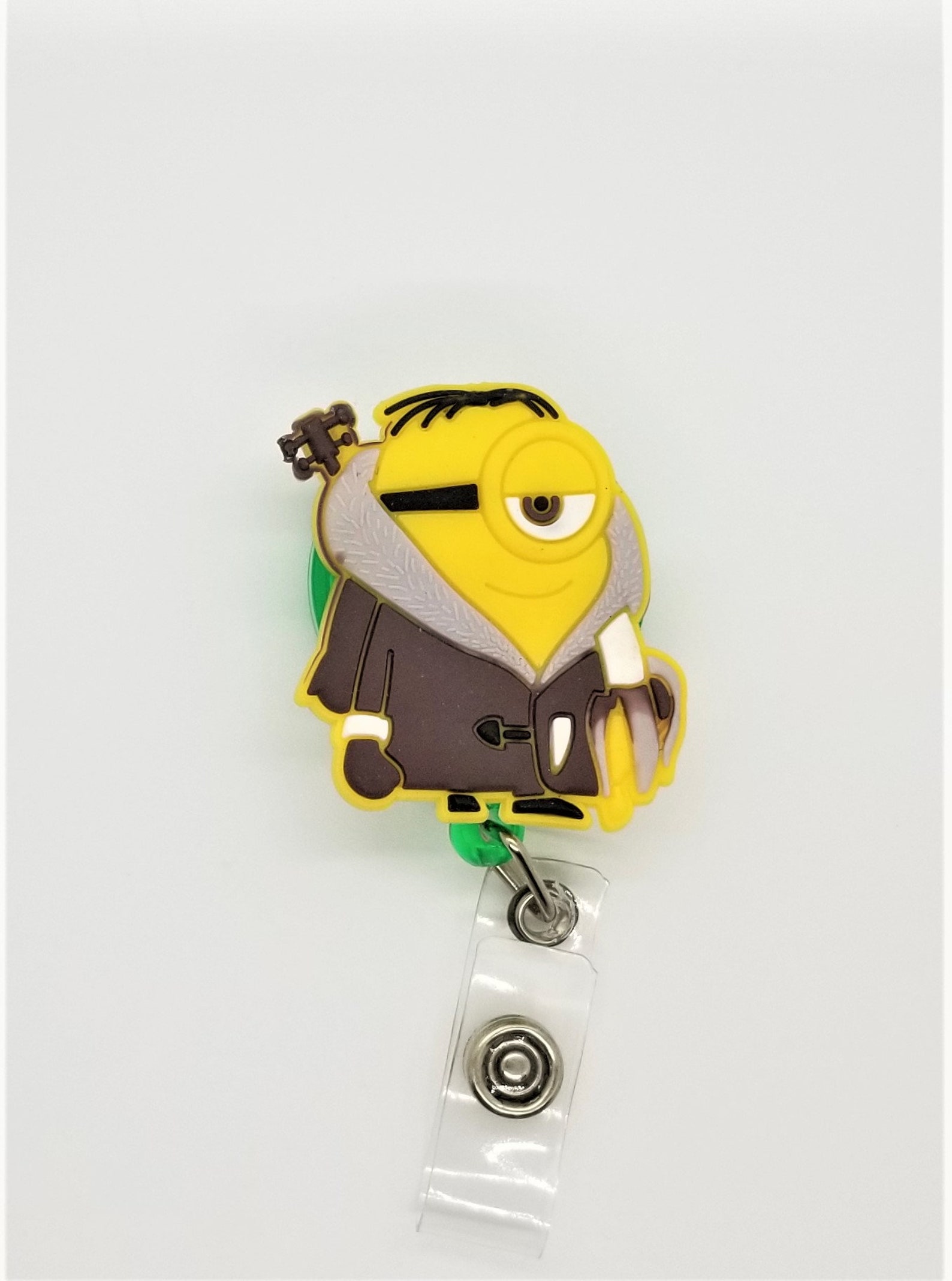 Minion Badge Reel Retractable Handmade ID Holder Etsy