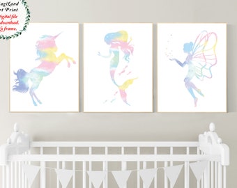 Unicorn And Mermaid Etsy unicorn and mermaid etsy