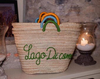 Custom Embroidered Name Tote Bags with Personalized Handles, Bulk Bridesmaid Gifts, Wedding Party Favor Bags, Beach Bag for Guests