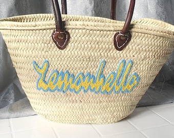 15 Customized Straw Bags with Logo and Name