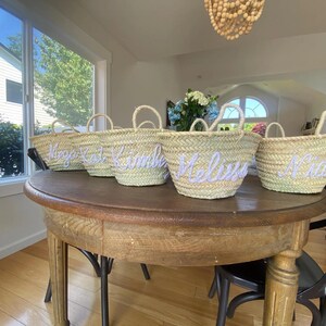 Personalized Beach Tote Bag, Beach Straw Bag, Bridal Shower Bag, Bachelorette Gift Bag, Custom Initials Bag, Bag For Her image 11