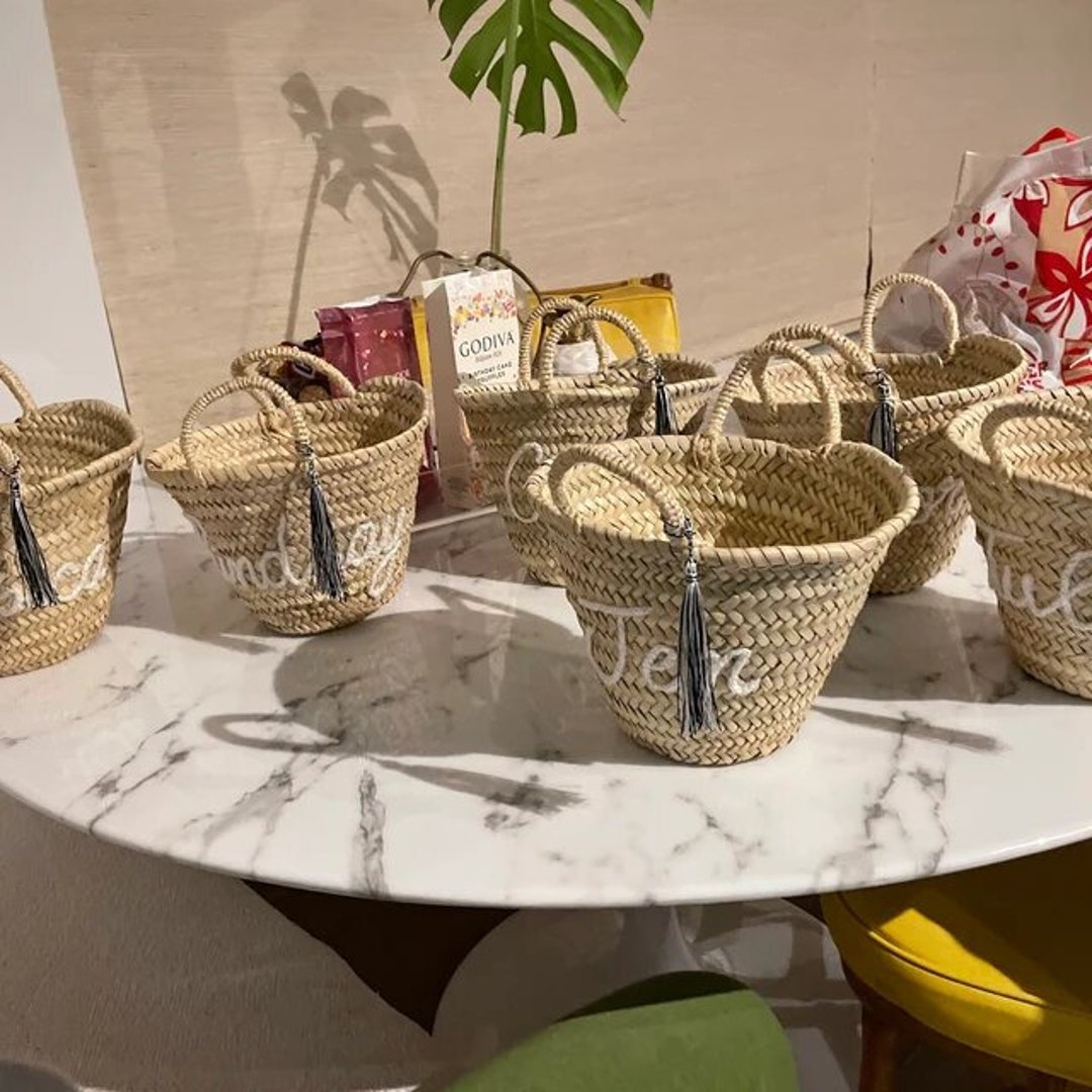 Embroidery Basket, Personalized Party Gift Bag Bridesmaid Bag Gift Bag ...
