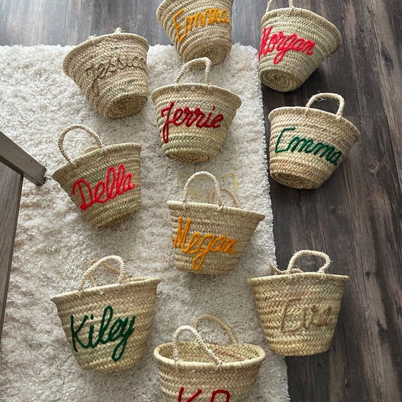 Personalized Beach Tote Bag, Beach Straw Bag, Bridal Shower Bag, Bachelorette Gift Bag, Custom Initials Bag, Bag For Her