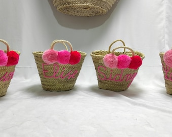 Flower Girl Baskets Personalized Party bridal handbag Gift Bag Bridesmaid Bag Gift Bag , Customized Basket, embroidery basket
