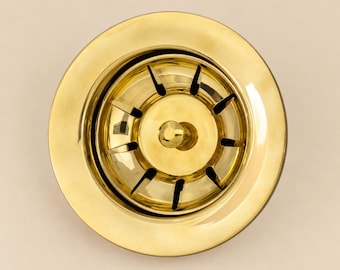Handcrafted Brass Kitchen Sink Basket Strainer Drain