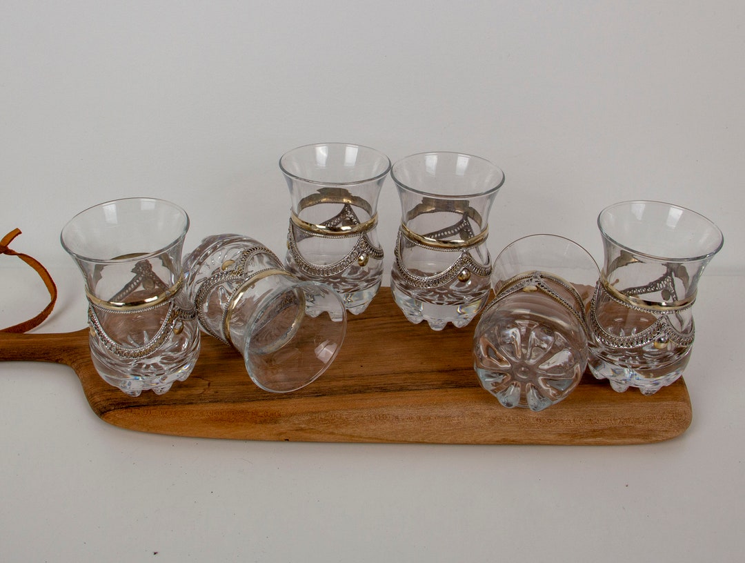 thumbnail image 2 of Vikko 6-Piece Turkish Tea Glass Set - 4oz Tulip Glasses With Saucers Made In Turkey 2 of 11