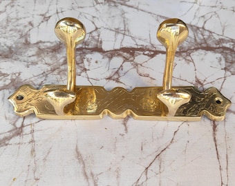 Solid Brass Wall Hooks, Vintage Style Wall Hooks for Home Decor, Towel Hooks, Handmade Brass Hooks