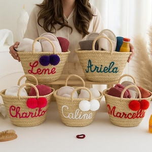 Personalized Beach Bag, Custom Straw HandBag, Bridesmaid Gifts Basket, Wedding Party Gifts, Summer Wedding Gift, Party Gifts, Bachelorette