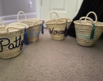 Wholesale Custom Straw Tote, Bride Party Bag, Bridesmaid Gift, Bachelorette Bag, Wedding Favors, Honeymoon Basket, Bridal Shower Gifts