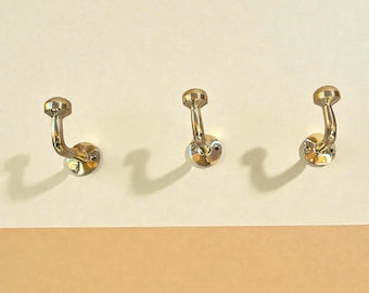Handmade Unlacquered Brass Wall Hook | Moroccan Towel Hook | Brass Hook For Doors & Bathrooms