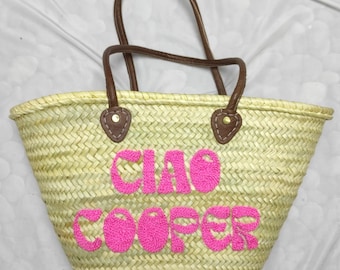 Customized Straw Bags Personalized Wedding Guest Gift Monogrammed Bag Bridal Shower Bags,Custom Beach Bag, Straw tote, Embroidered Bag