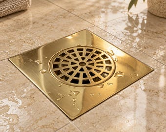Solid Brass Round Floor Drain Grate Cover – Decorative Shower Drain Insert