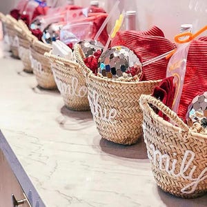 Wholesale Personalized Straw Basket, Bachelorette Bag, Bridesmaid Gift, Wedding Bags, Birthday Basket, Bridal Shower Bags & Favors