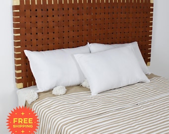 Black Leather Headboard – Modern Minimalist Wall Panel, Headboard California King Wall Mount