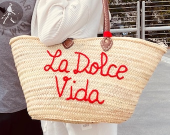 Sacs de paille personnalisés, cadeau d'invité de mariage personnalisé, sac monogramme, sacs de douche nuptiale, sac de plage personnalisé, cabas en paille, sac brodé