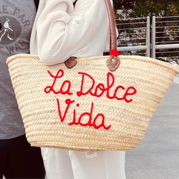 Personalized Straw Beach Bag: Monogrammed Wedding Guest Tote, gift for her him