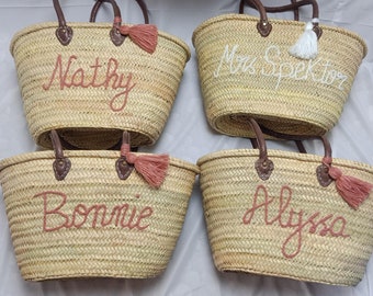 Customized straw bags Personalized WEDDING GUEST GIFT monogrammed bag bridal shower bags,custom beach bag,straw tote,embroidered bag