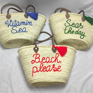 Vacation Beach Bag, Custom monogrammed bag, customize straw  personalized bag, large beach bag, personalized bag for bridesmaids