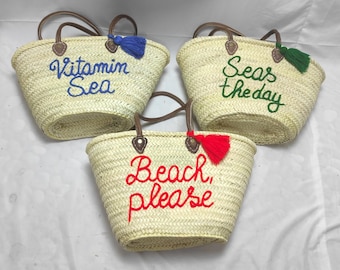 Vacation Beach Bag, Custom monogrammed bag, customize straw  personalized bag, large beach bag, personalized bag for bridesmaids