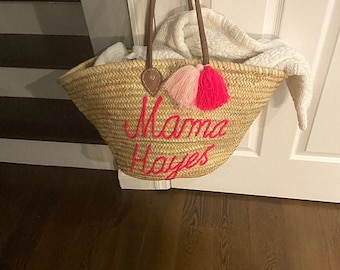 Customized straw bags Personalized WEDDING GUEST GIFT monogrammed bag bridal shower bags,custom beach bag,straw tote,embroidered bag