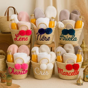 Personalized Beach Bag, Custom Straw HandBag, Bridesmaid Gifts Basket, Wedding Party Gifts, Summer Wedding Gift, Party Gifts, Bachelorette