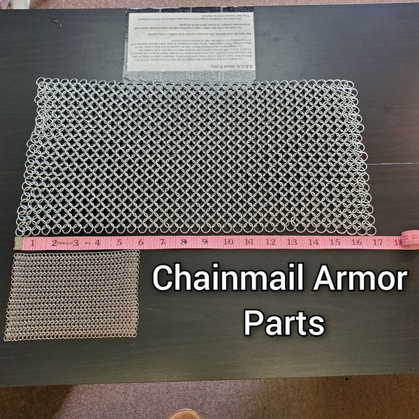 Custom Chainmail Armor | Made to order chainmail cosplay parts | 4 in 1 euro weave medieval cosplay armor