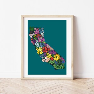 Mappa floreale della California