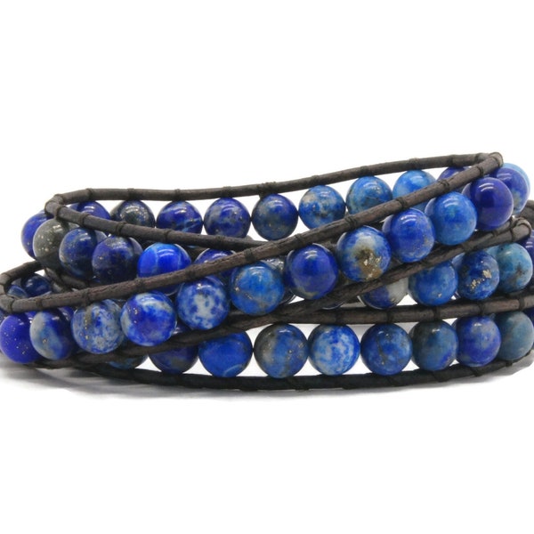 Lapis Wrap Bracelet Etsy