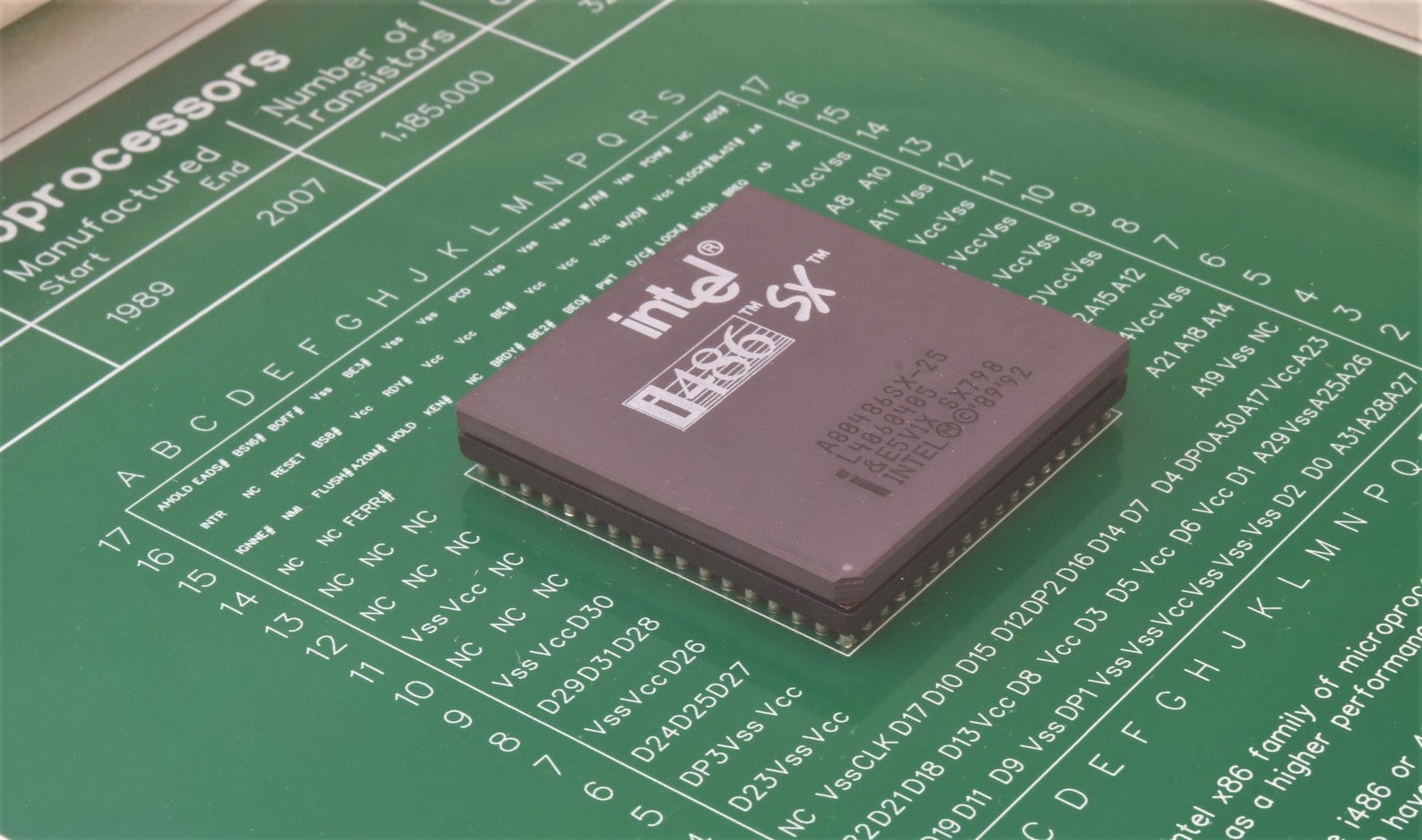 Nostalgic 486sx Microprocessor Silicon Chip Art Christmas Gift Etsy