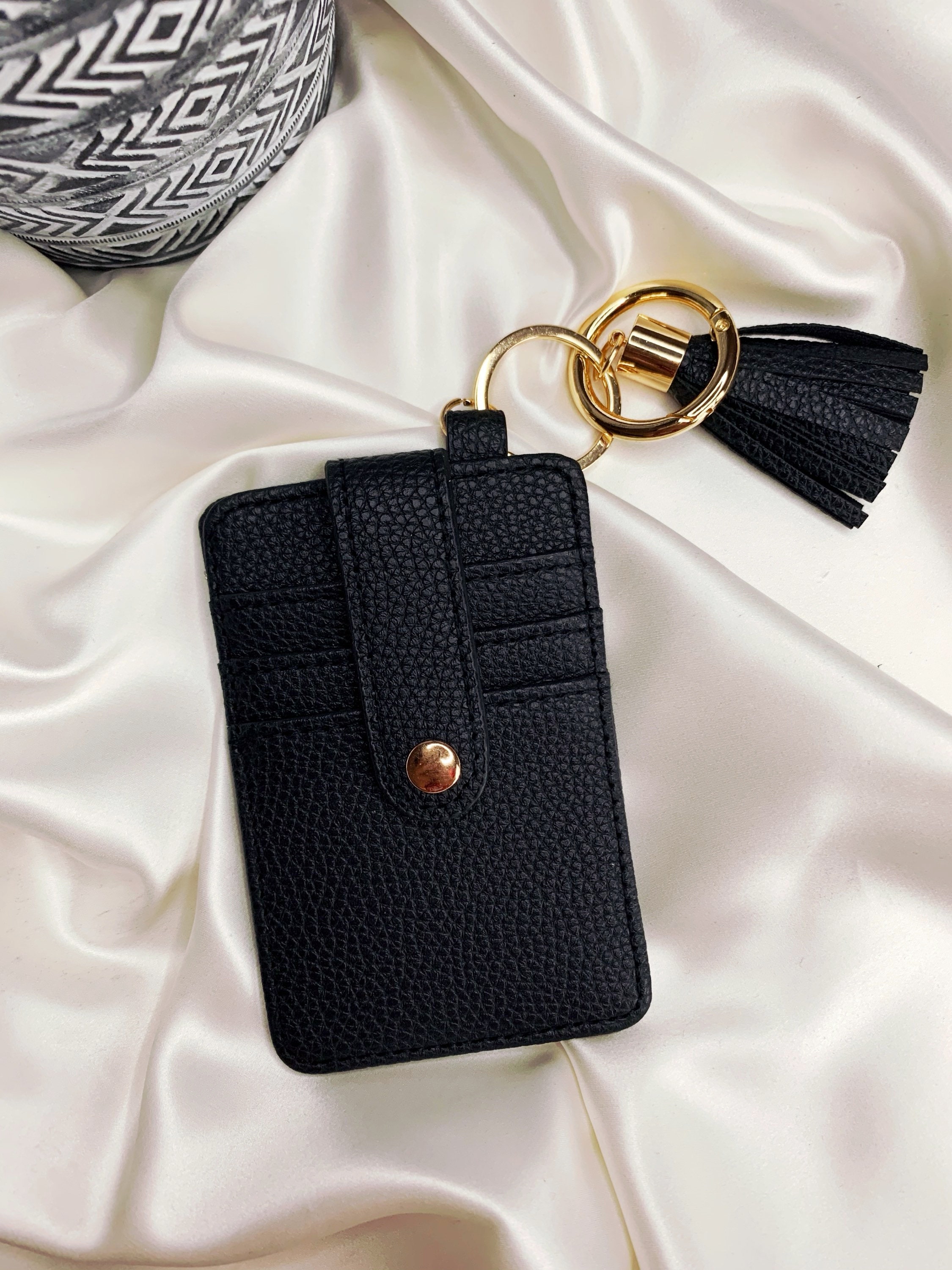 Minimalist Card Holder wallet for women Keychain card holder | Etsy