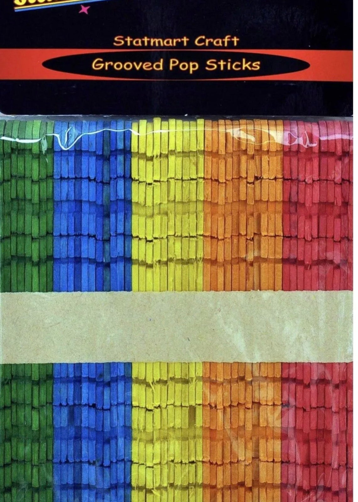 150 pce Coloured Grooved Paddle pop Craft sticks 11.5cm Etsy