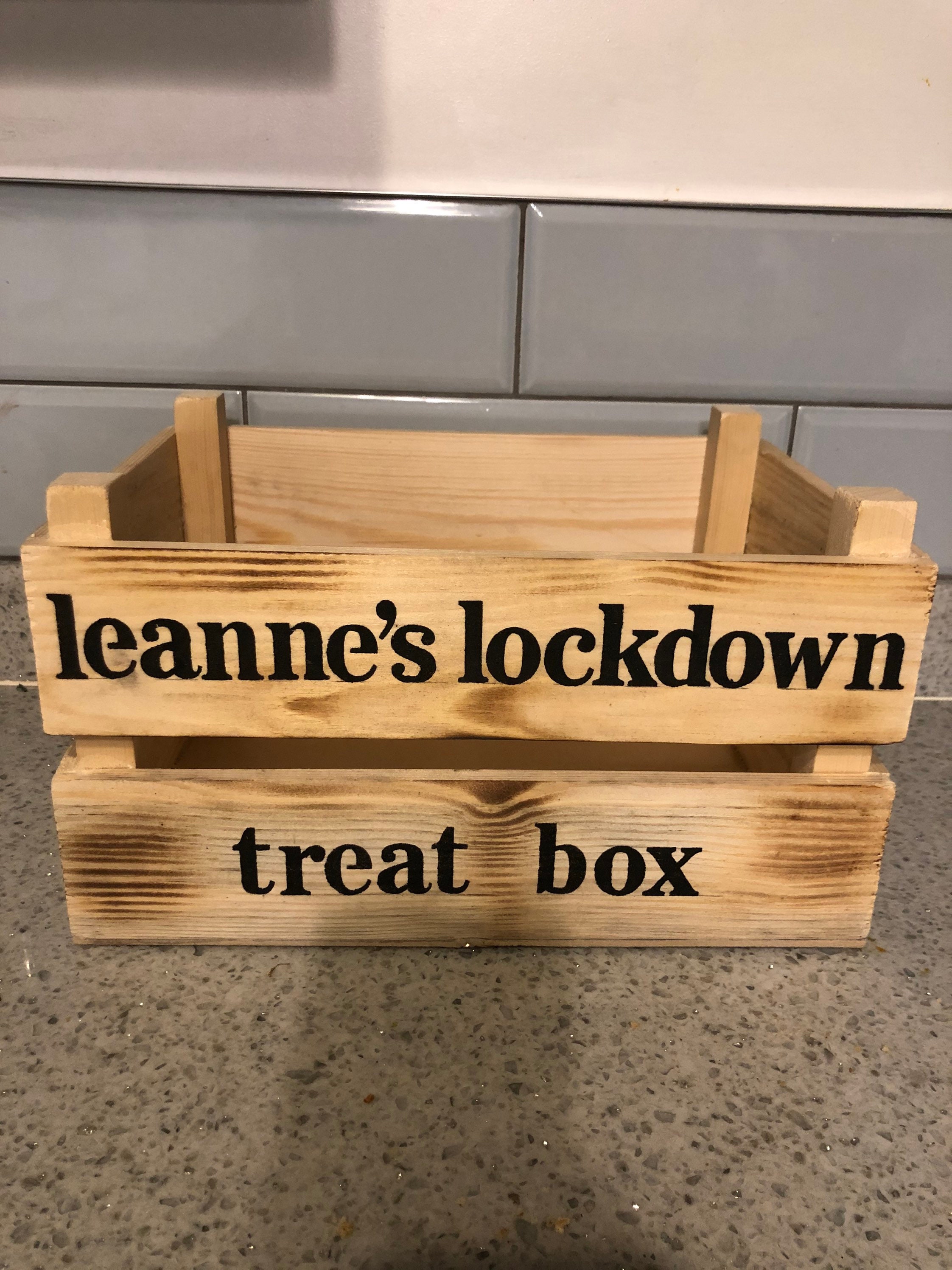 Personalised Wooden Gift Crate / Box / Storage / Hamper Etsy