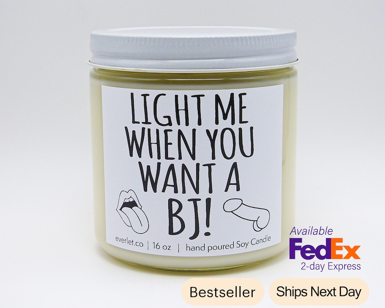 Light this when you want a BJ Candle for Him Candle for Etsy