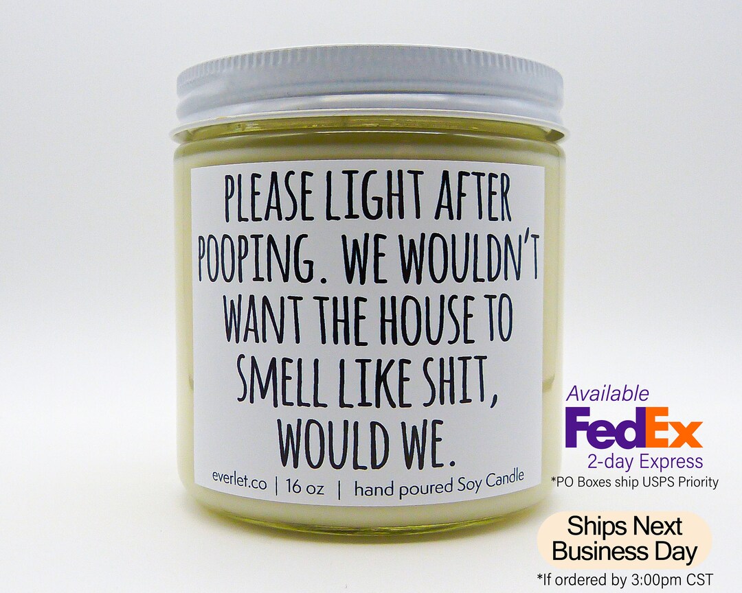 Please Light After Pooping Candle Funny Candle for Friend Etsy