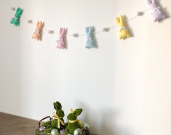 Felt Bunny Garland /Easter Decor /Bunny Crib Decor /Felt Bunny /Felt Room Garland