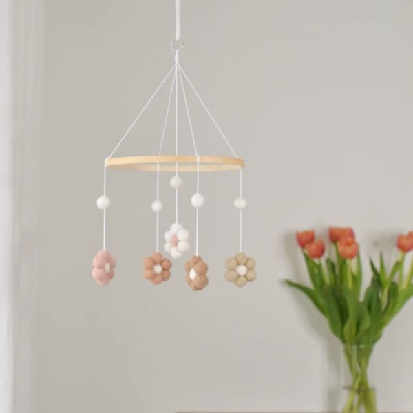 Flower Baby Mobile Etsy