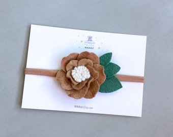 Baby Headband,Felt Flower headband, Baby Girl felt Hair accesory, flower clip, alligator clip, hair clip, boho headband