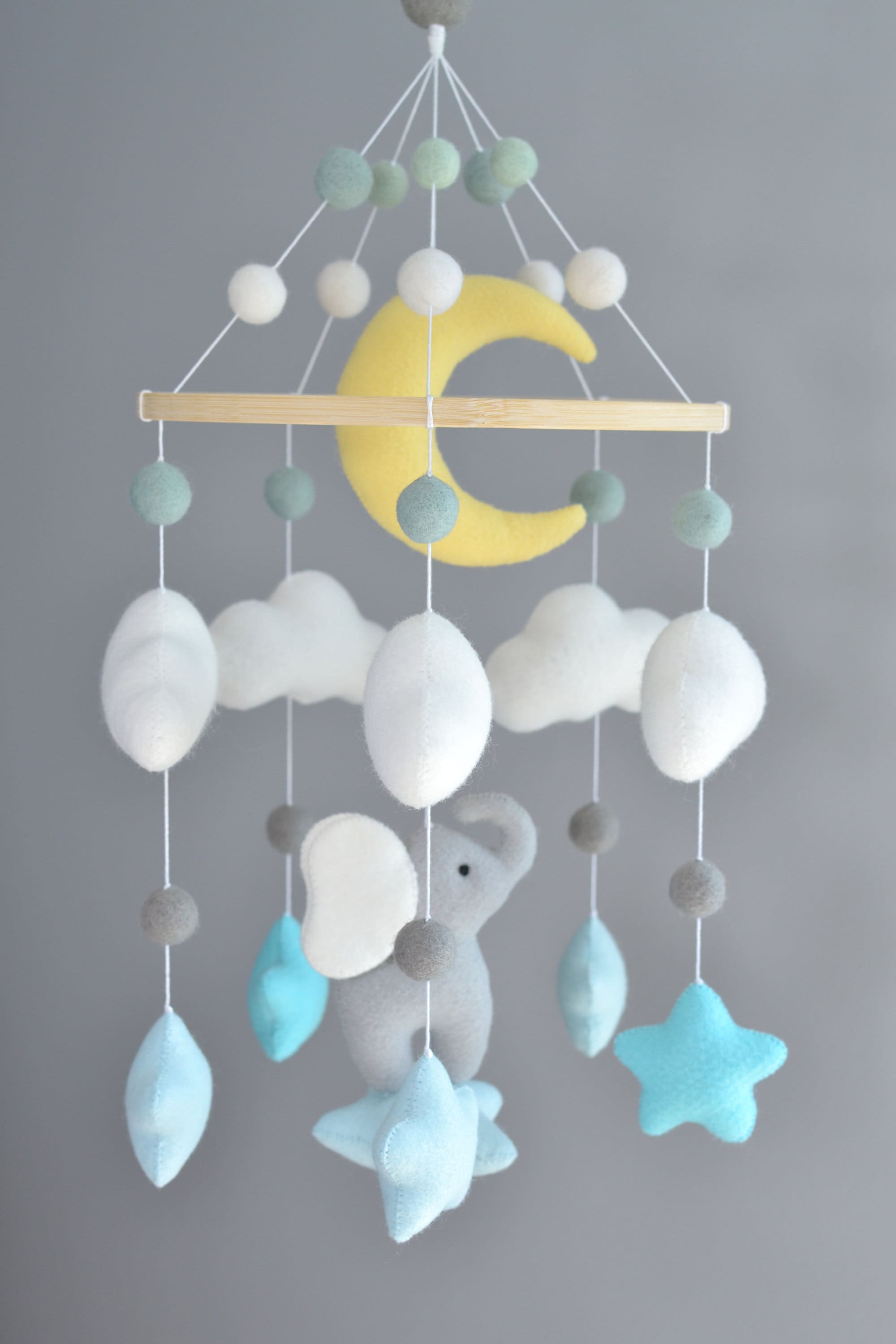 Elephant Nursery Mobile Baby Mobile Neutral Crib Mobile Etsy