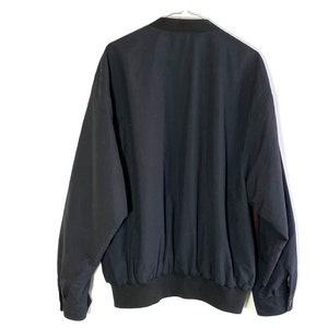 Cardigan vintage nero soft shell viola lavorato a maglia maglione cosby vintage leggero giacca a blocchi di colore del 1990 immagine 5