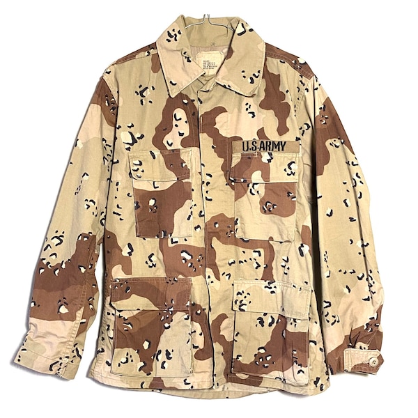 manteau vintage motif camouflage désert combat années 90 veste parka militaire sable marron noir