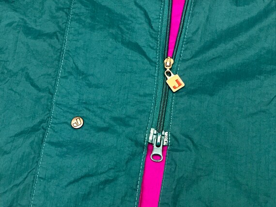 Vintage raincoat teal green pink trench coat long rai… - Gem