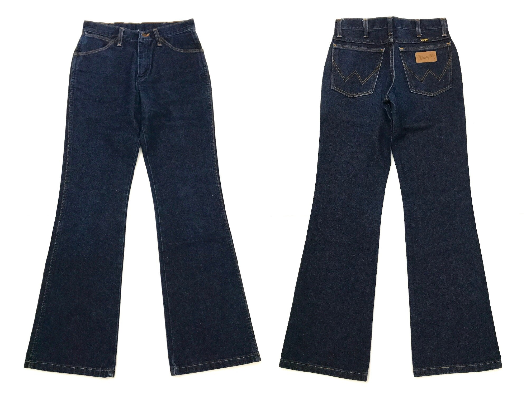 Wrangler bell bottoms vintage jeans denim jeans dark wash Etsy