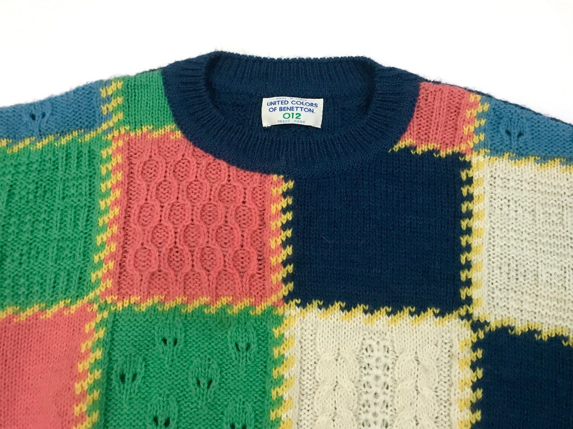 Vintage United Colors Of Benetton sweater Italian alpaca wool | Etsy